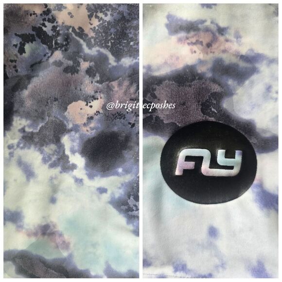 FLYWHEEL Cropped Blue,Grey & Pink Legging - Picture 3 of 6